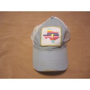 Headmost Hat Cap Snap Back One Size Blue Texas Trucker Mesh Patch Western Mens